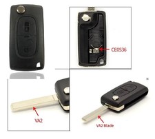 Clé cle clef peugeot 107 207