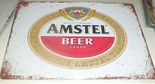 Plaque Métal Tôlée Vintage 20 X 30cm - CAFE  BAR  BIERE  AMSTEL BEER  NEUF NEWS