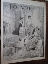 GRANDS MAGASINS DU LOUVRE blanc + parfum HOUBIGANT + GODET pub ILLUSTRATION 1918
