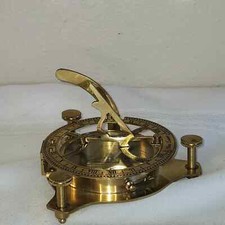 ancienne boussole cadran solaire laiton 3 pouces faite main pour la randonnée...