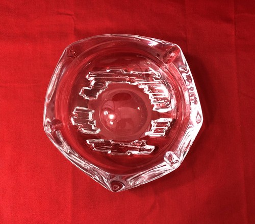 Cendrier cristal signé - cristal,