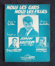 PARTITION JOHNNY HALLYDAY NOUS LES GARS NOUS LES FILLES