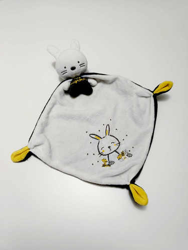 Doudou plat lapin cape - cape, blanc