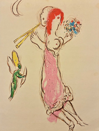 Lithographie marc chagall 1960 - lithographie,
