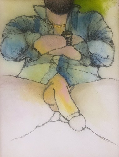 Dessin encres homme - , nu