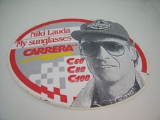 RARE Autocollant / Sticker NIKI LAUDA MY SUNGLASSES CARRERA C60 C80, C100 TOP