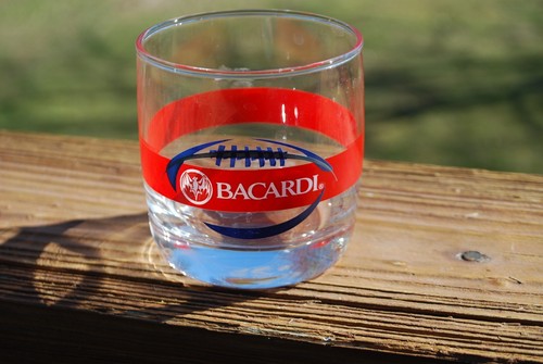 Bacardi rum tumblers with - bacardi,