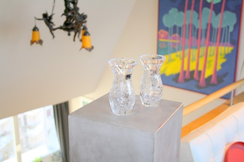 Crystal vases hand cut - x,