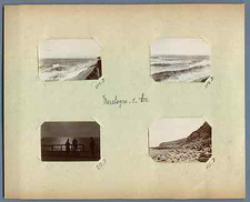 France, Vues de Boulogne sur Mer Vintage citrate print. 4 photos de 4x5,5 cm col