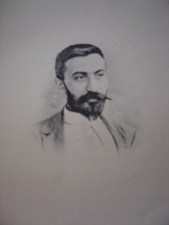 Portrait Phototypie de Zani Gérasime Métaxas Né à Céphalonie Médecin à Marseille