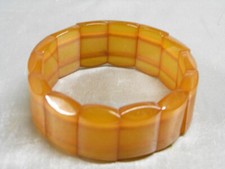 BRACELET BIJOUX PERLES BAKELITE AMBRE JEWEL AMBER