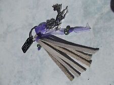 PORTE CLEFS BONHEUR BIJOU DE SAC POMPON CUIR BEIGE 12 cm FAIT MAIN UNIQUE !!!