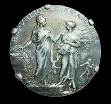 Superbe Médaille, Agriculture, Argent Monté En Broche 