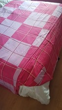 housse de couette rose vif/violet clair pour 2 personnes : 240cm x 220cm