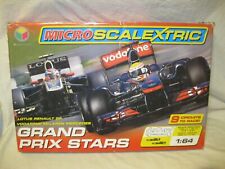 Ancien CIRCUIT ÉLECTRIQUE MICRO SCALEXTRIC HORNBY GRAND PRIX STARS F1 Slot Car