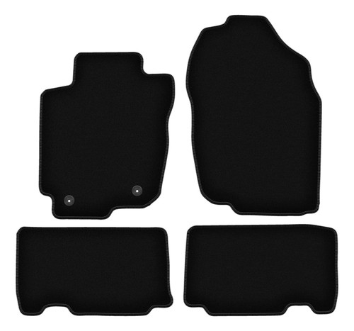 Tapis sol velours noir - velours,