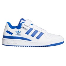 Adidas Originaux HOMME Forum Bas Baskets Chaussures Blanc Bleu Rétro Neuf Og