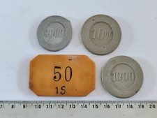 LOT 4 JETONS PLAQUE DE CASINO