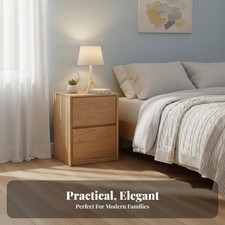 Commode de Chevet à 2 Tiroirs