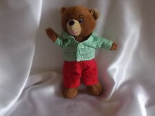 Doudou petit ours brun, chemise et pantalon, Bayard Jeunesse pour Pomme d'Api