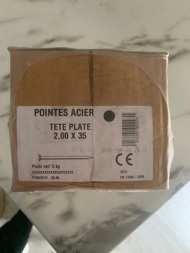 Pointes acier tête plate - , 35x
