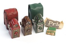 Coronet Midget Camera Lot Red