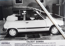 Photo presse PEUGEOT TALBOT SAMBA soufflerie Grand format de 10/81 p53