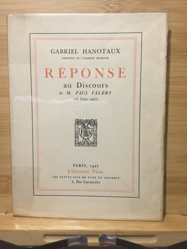 Gabriel hanotaux réponse - hanotaux, au