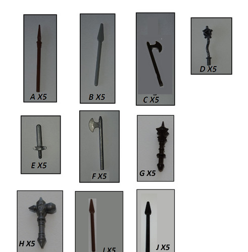 Arme minifigurine lot 5 - arme,