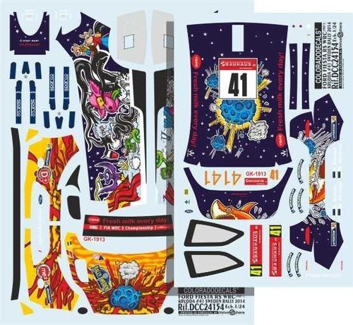 Decals ford fiesta - 1/24,