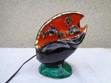 ANCIENNE LAMPE-VEILLEUSE COQUILLAGE EN CÉRAMIQUE DE VALLAURIS SIGNÉE