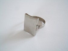 Bague En Acier Inoxydable Plaque Rectangulaire Non Gravée 5,8 G/Gr.61