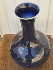 Ancien vase chinois bleu flambé – porcelaine monochrome – dynastie Qing fin XIXe