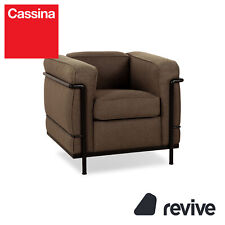 Cassina Le Corbusier LC 2 Fauteuil En Tissu Marron