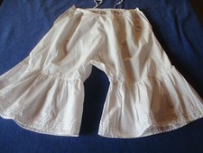 Panty ancien N°3 culotte  non fendue de femme grand mère coton volant LOT de 3