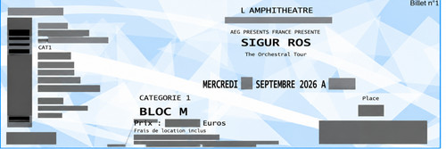 Billet sigur rós - billet, lyon
