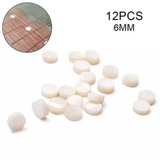 Perle Incrustation Pois Ukulélé Blanc 12 Pièces 6MM Banjo Basse Touche Ton Point