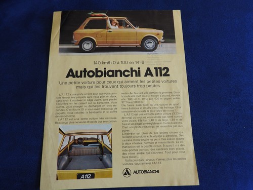 Catalogue feuillet autobianchi - catalogue,