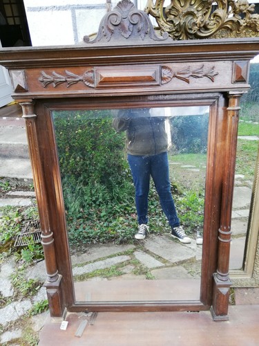 Miroir cheminée bois - cheminée,