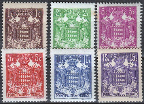 Monaco 1937 154 à 159 - 1937, n°