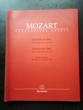 PARTITION - MOZART - QUATUORS POUR FLUTE VIOLON ALTO & VIOLONCELLE