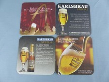 Lot de 4 SOUS BOCK KARLSBRAU EXPORT FRANCE  beer mats bierviltje Bierdeckel