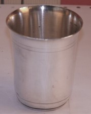 ANCIENNE TIMBALE EN MÉTAL ARGENTÉ Poinçons ORFÈVRERIE CHRISTOFLE GALLIA PROPRE