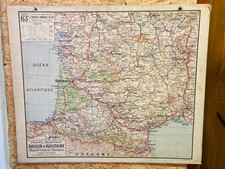 Ancienne carte scolaire Colin: Bassin Aquitaine (n°63)