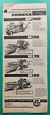 SOMECA moissonneuses batteuses   PUBLICITE - AD 1961  Réf : 1932