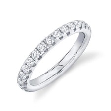 14K or Blanc Éternité Bague