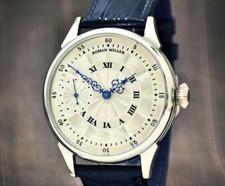 Mens silver watch Luxury watch Custom Watch Mechanical watch Montre Homme Miller