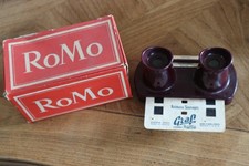 Ancien stereoscope ROMO en boite d'origine avec une planche animal