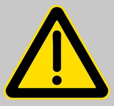 PANNEAU DANGER JAUNE ET NOIR