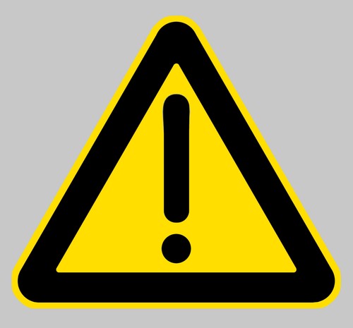 Panneau danger jaune - panneau, noir